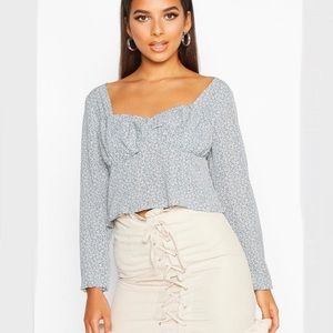 Long Sleeve Peplum Top